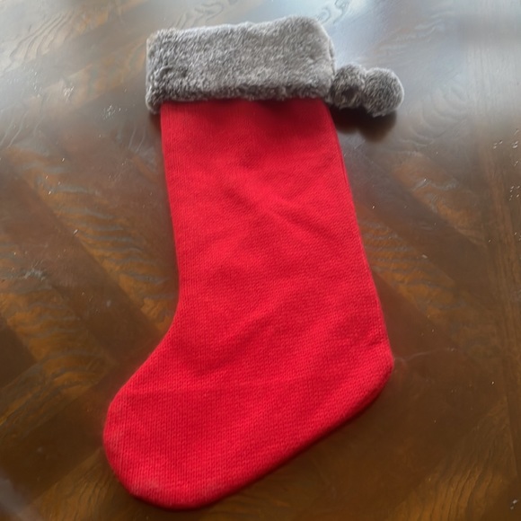 Holiday Sturdy Knit Merry Christmas Stocking W/ Soft Fuzzy Trim And Pom Poms - Picture 3 of 9